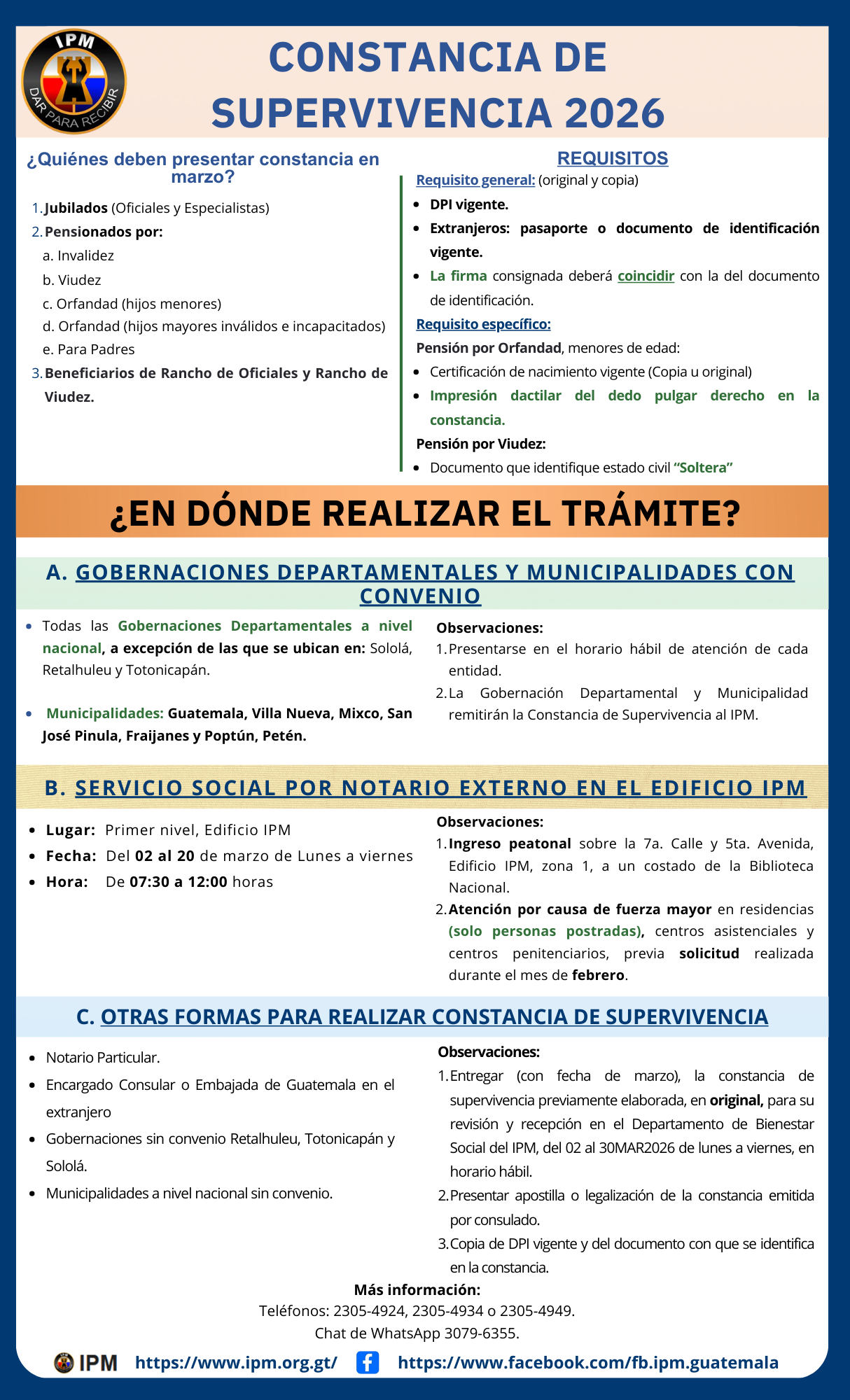 Constancias Supervivencia 2026