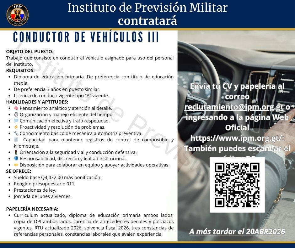 Oportunidad Laboral